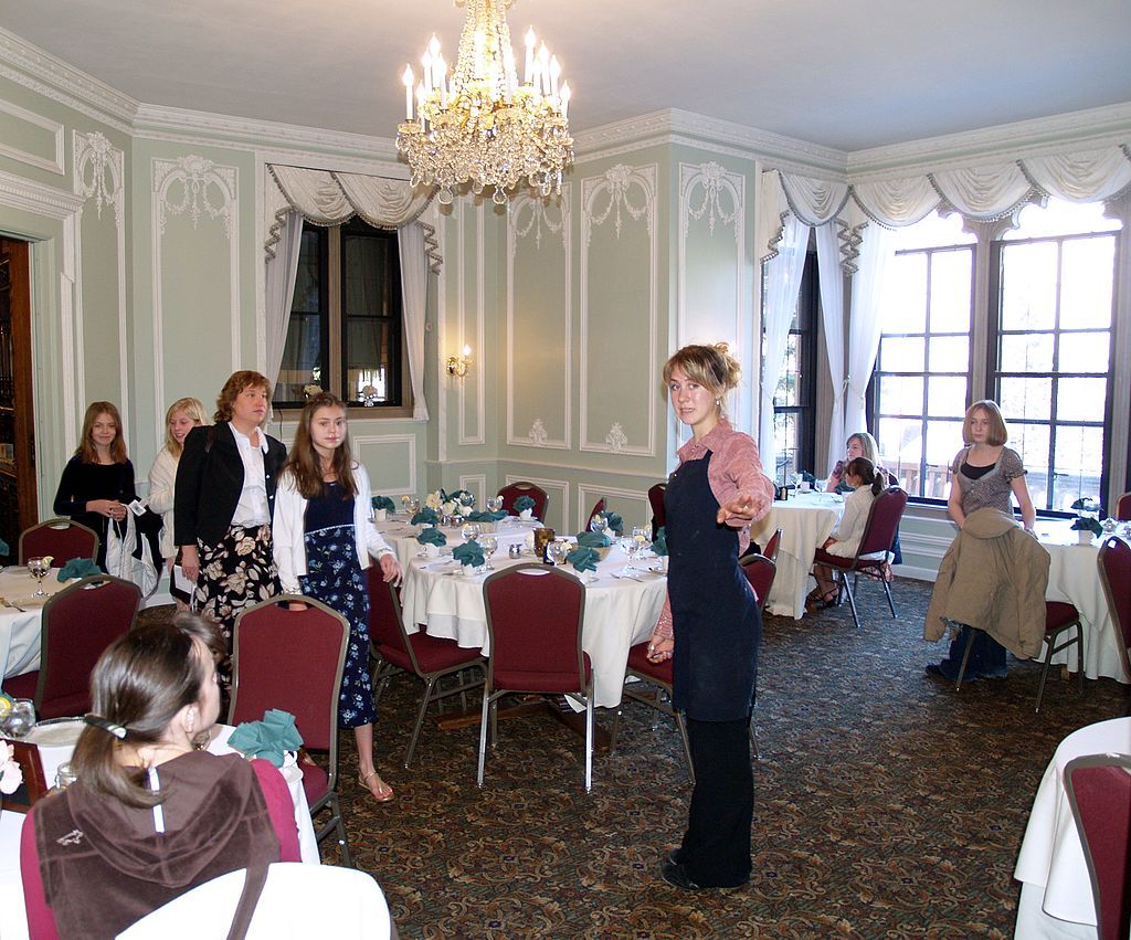Tea room in Glen Eyrie Castle