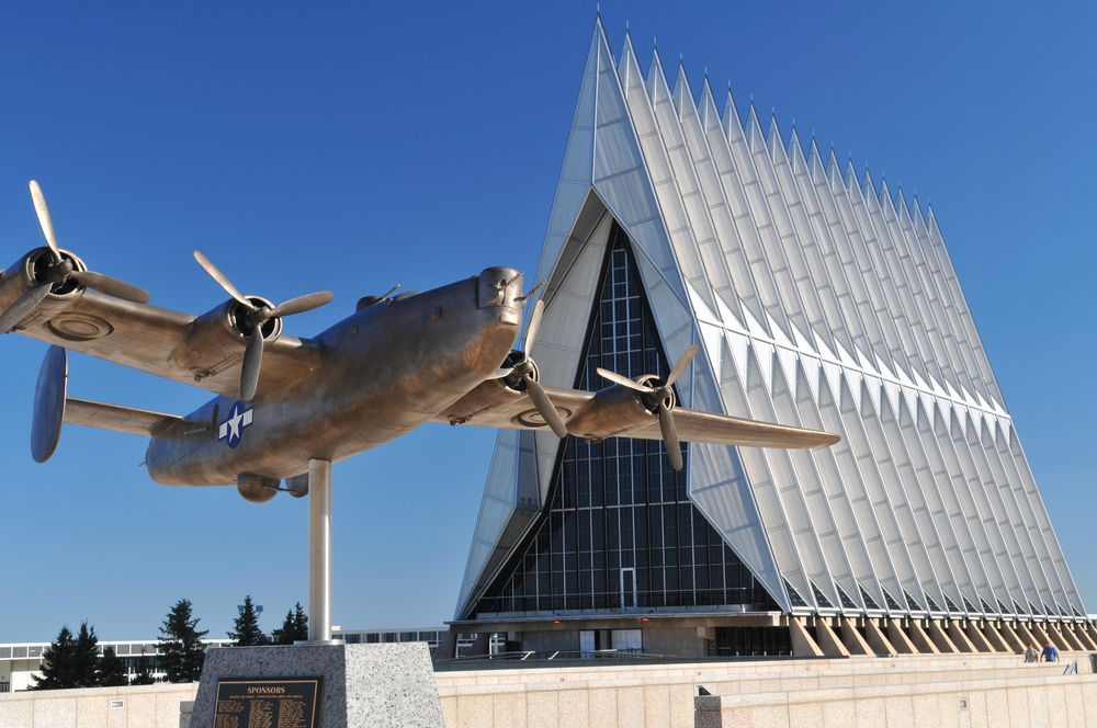 Unique chapel at the United States Air Force Academy
