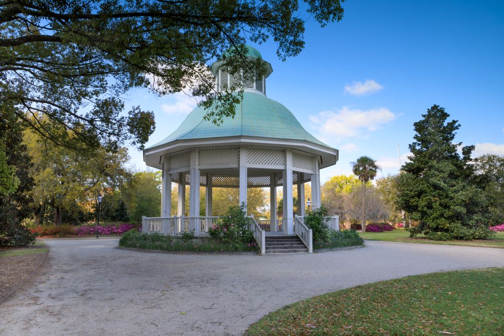 A gazebo at Hampton Park