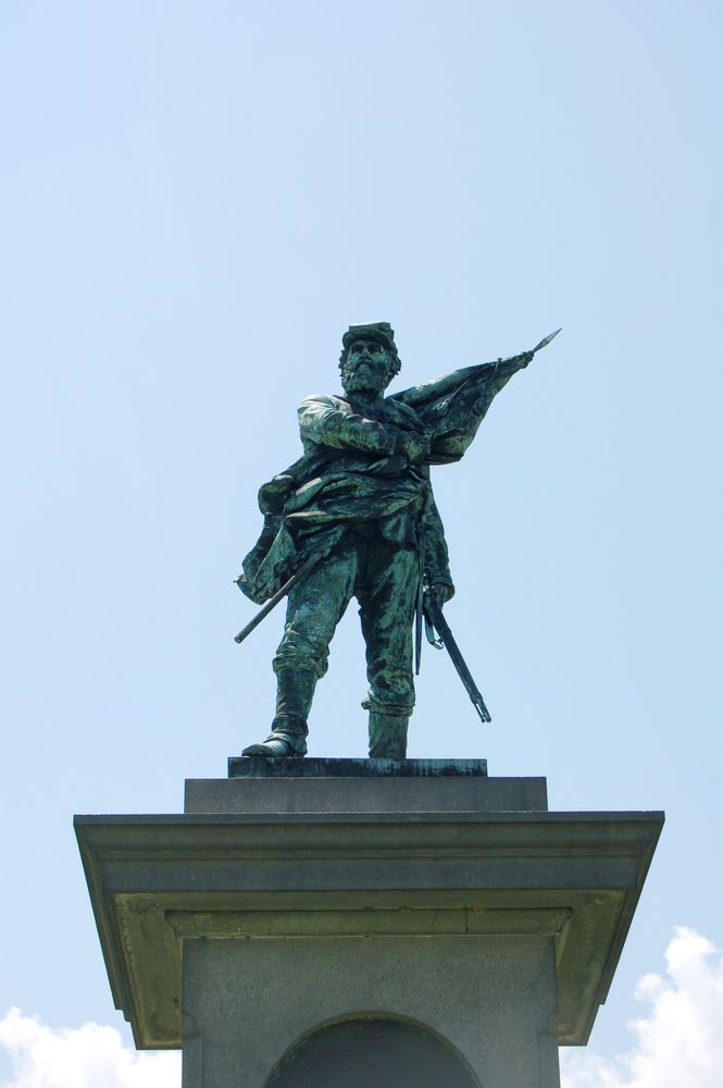 A statue at Magnolia Cemetery