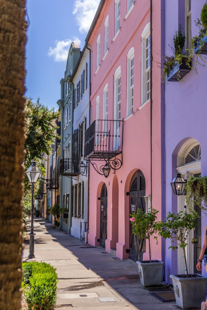 Sidewalk of Rainbow Row