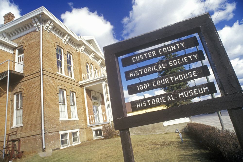 Signage of the 1881 Courthouse Museum