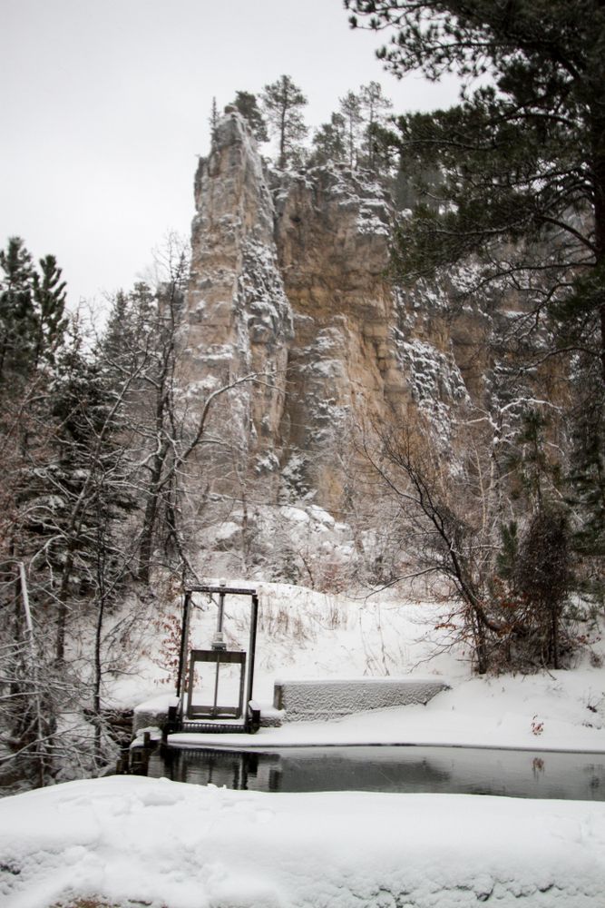 Winter scene at Spearfish Canyon