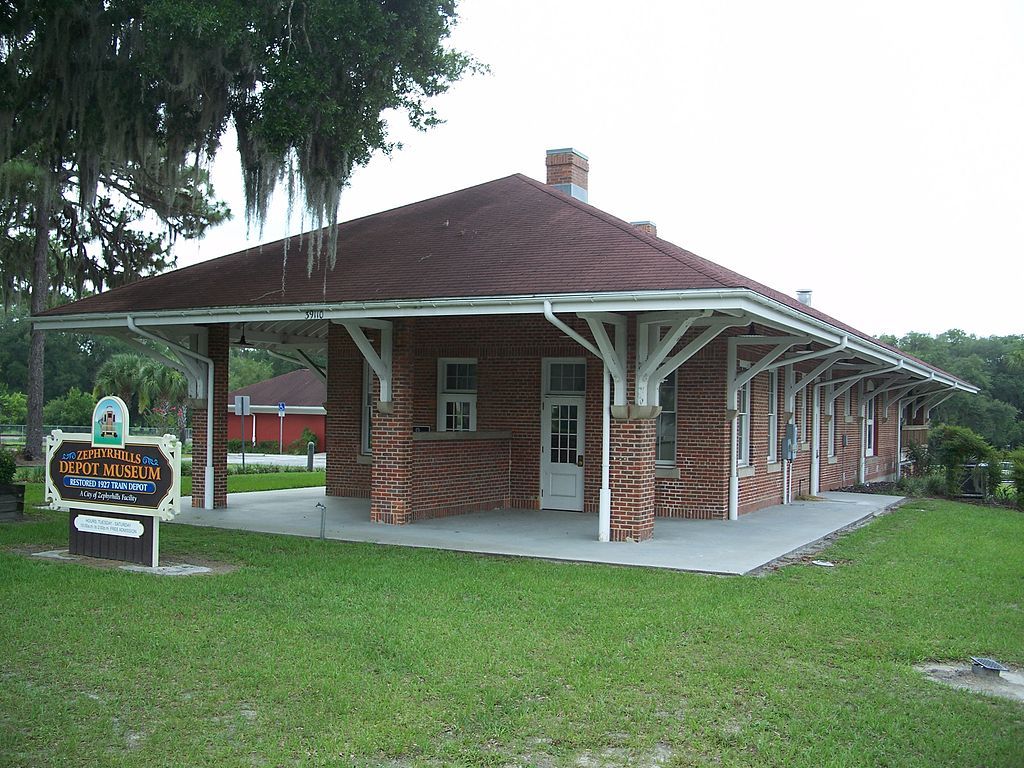 Exterior of the Zephyrhills Train Depot Museum