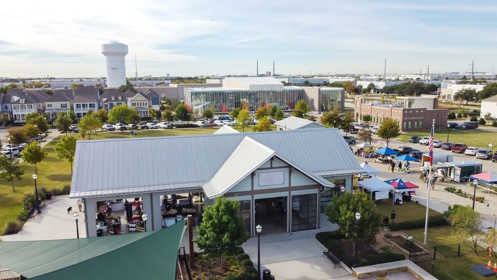 Aerial view of Coppell Farmers Market