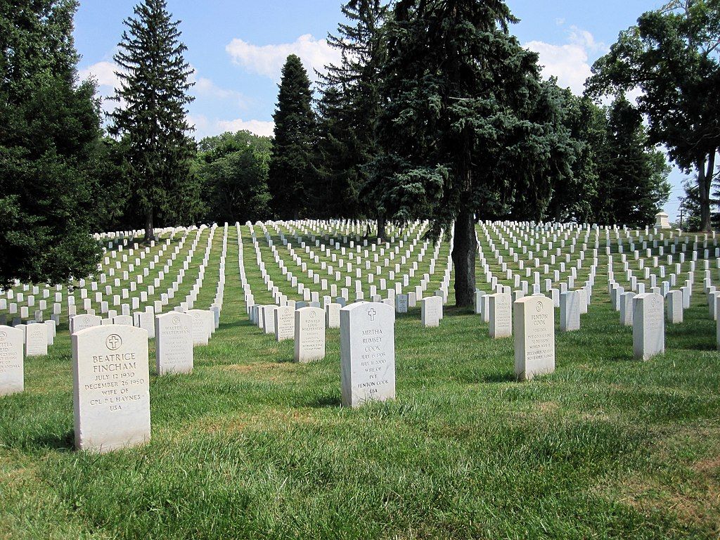 Headstones at Culpeper National Cemetery.