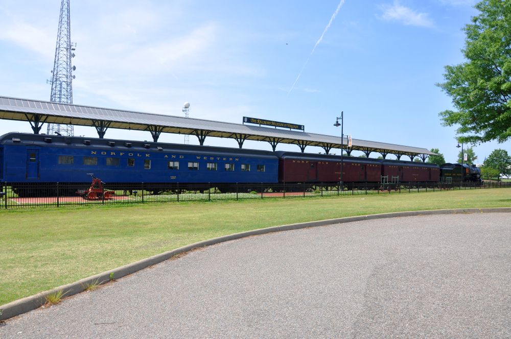 A train at the Railroad Museum of Virginia