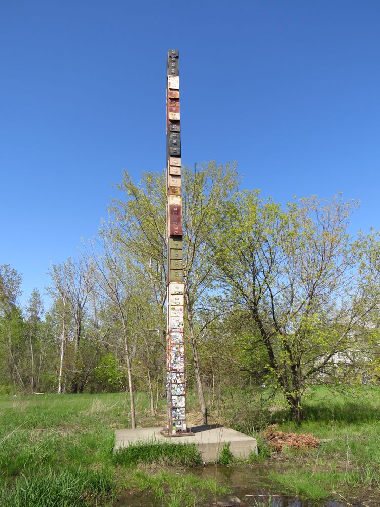 Daytime view of the World’s Tallest Filing Cabinet