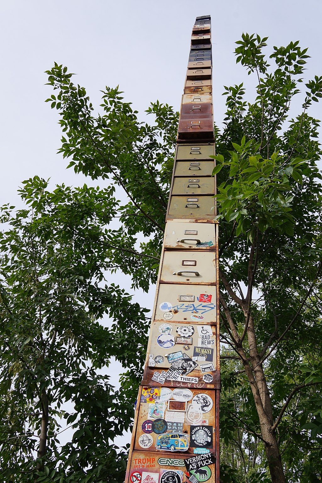 Close view of the World’s Tallest Filing Cabinet