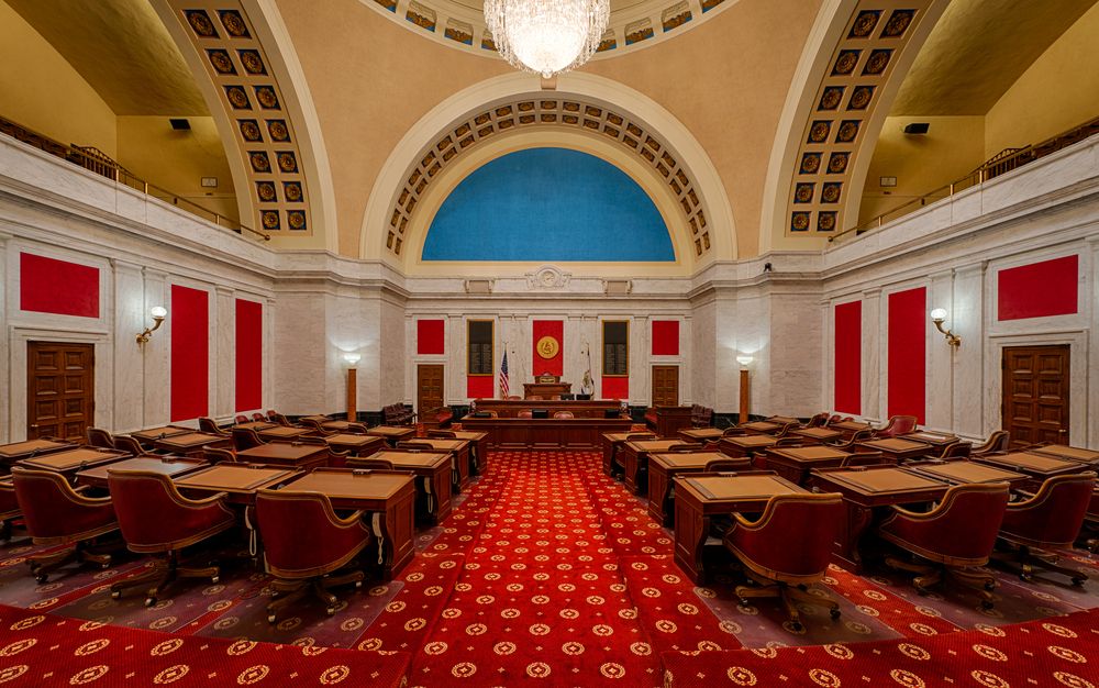 Senate chamber in the West Virginia State Capitol