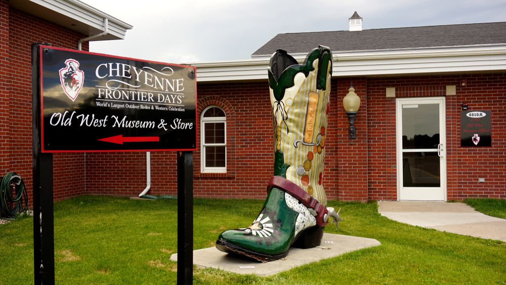 A Cheyenne Big Boot at Cheyenne frontier days store