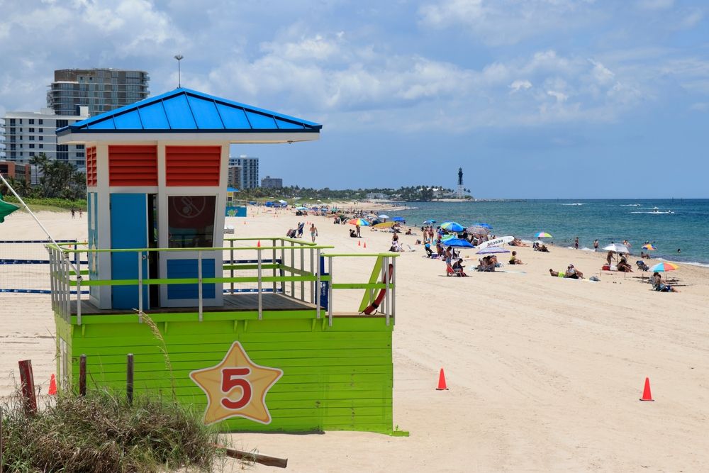 Lifeguard station at Pompano Beach