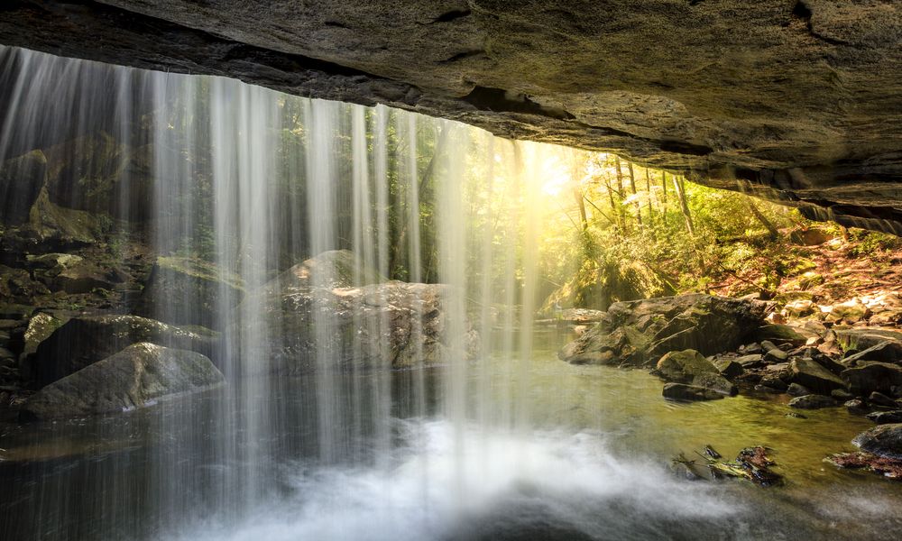 View from under the Dog Slaughter Falls