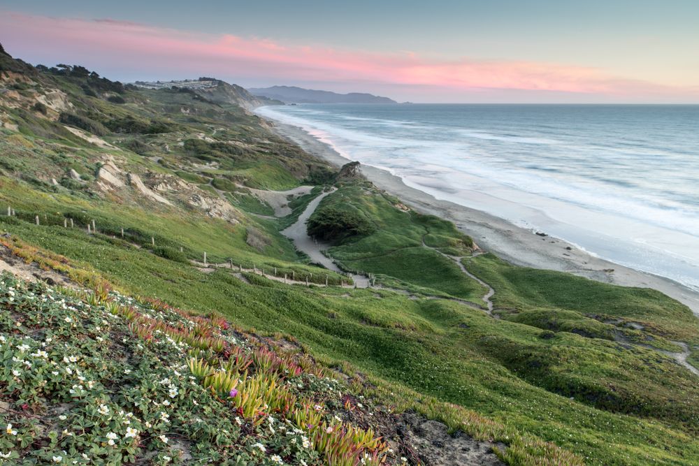 Scenic view of Fort Funston