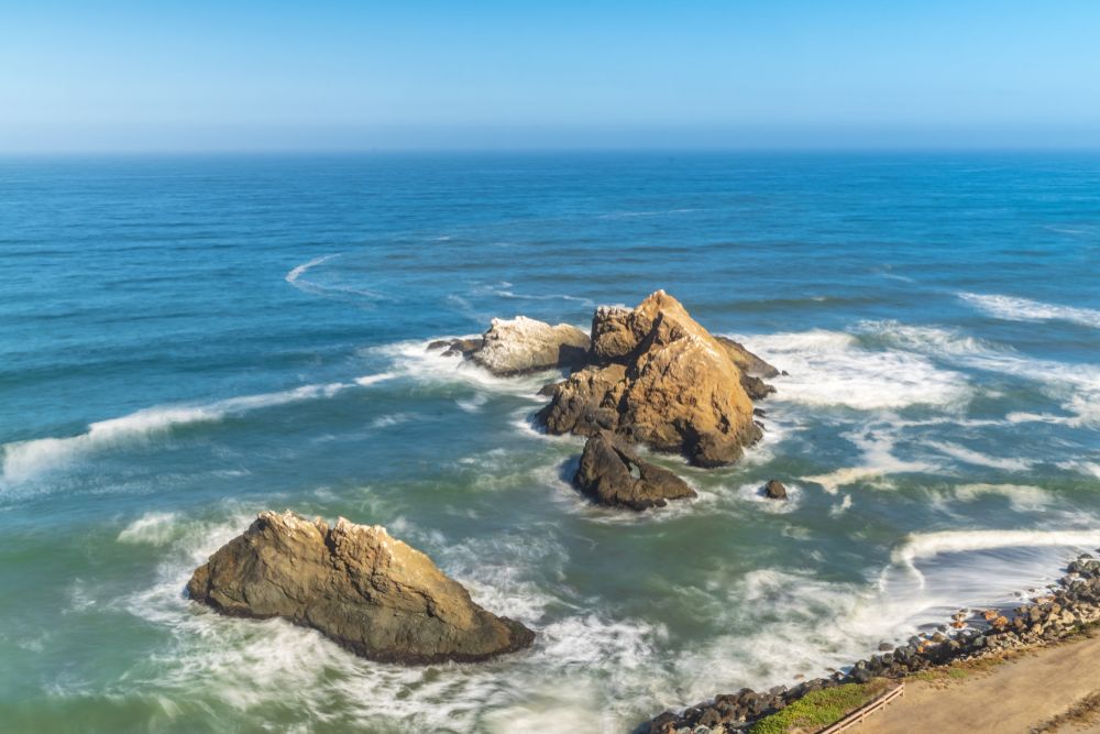 Aerial view of Mussel Rock Park