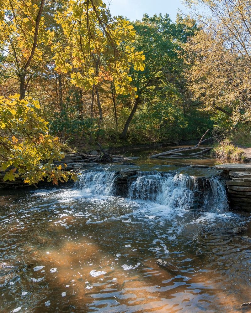 The waters of Waterfall Glen Forest Preserve