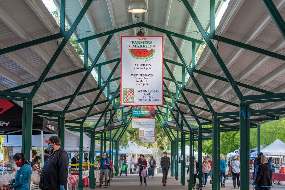 Interior of Davis Farmers Market