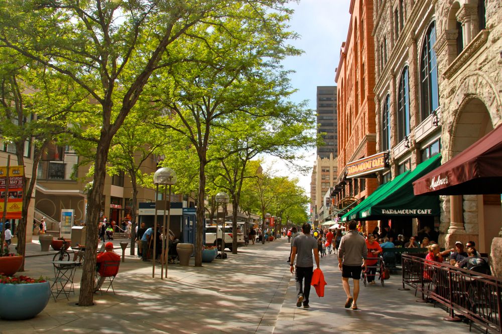 People at 16th Street Mall