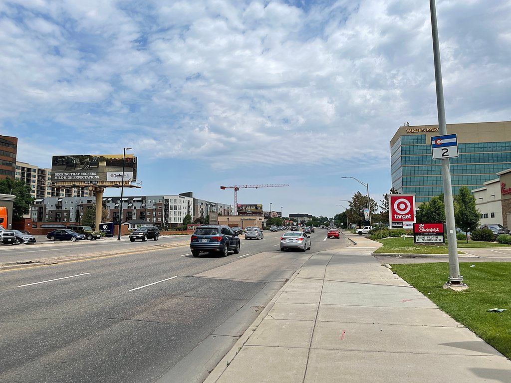The road of Cherry Creek North