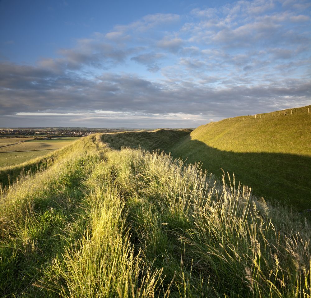 Daytime view of Maiden Castle