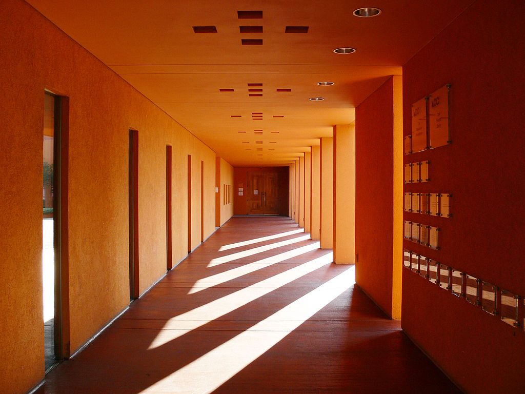 A hallway inside Latino Cultural Center