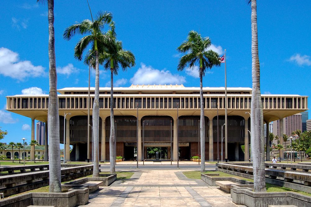 Exterior of Hawaii State Capitol