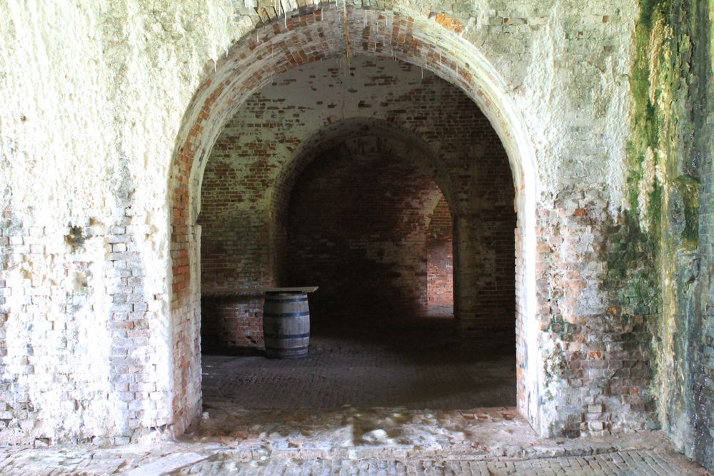 One of the halls at Fort Morgan