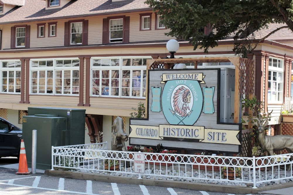 Welcome sign of Indian Hot Springs