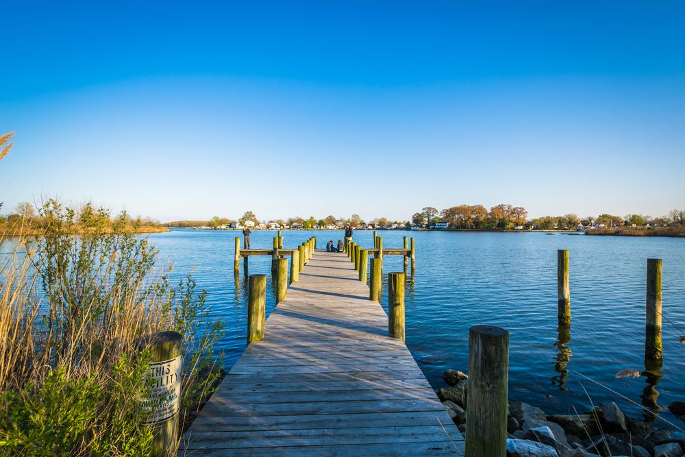 A short pier at Merritt Point Park