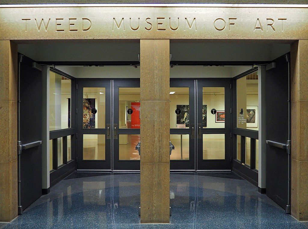 Entrance doors of Tweed Museum of Art