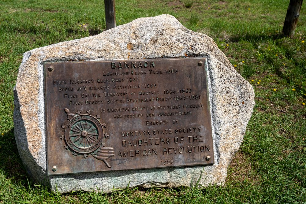 History marker of Bannack State Park