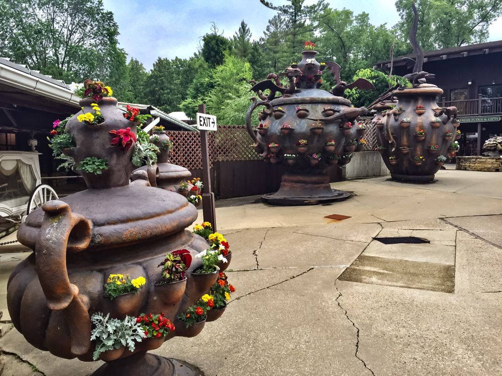 Life-sized planters at The House on the Rock