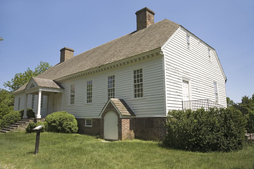 Exterior of the home of Patrick Henry at Scotchtown