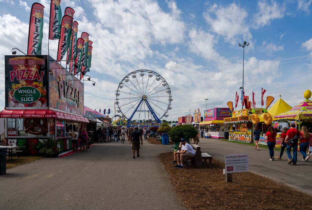 The ferris wheel during the Virginia State Fair