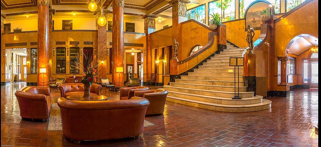 The beautiful lobby of Gadsden Hotel