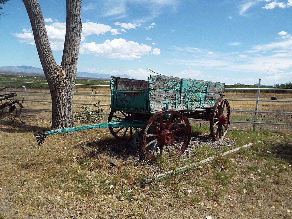 An old wagon at Slaughter Ranch Museum