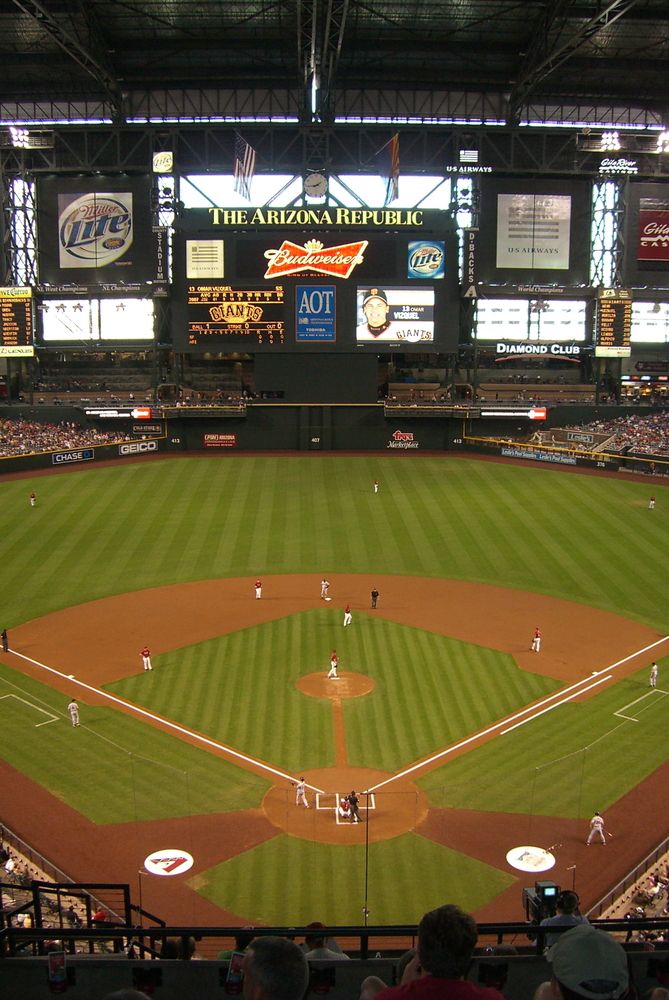High-angle view of Chase Field's interior
