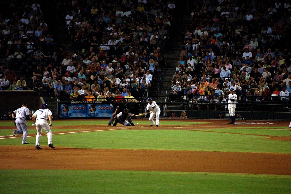 A baseball game in Chase Field