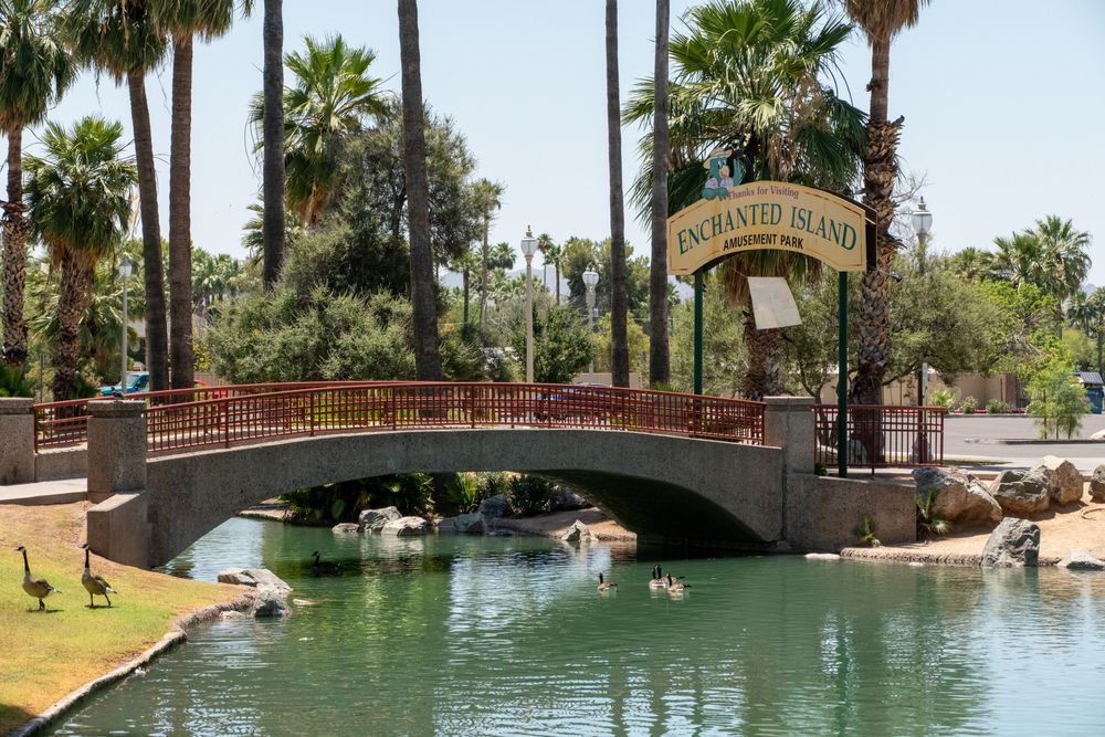 Enchanted island entrance at Encanto Park