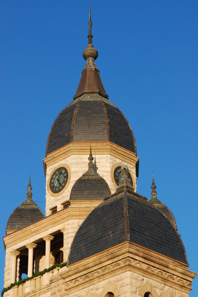 Clock tower of the Courthouse-on-the-Square Museum
