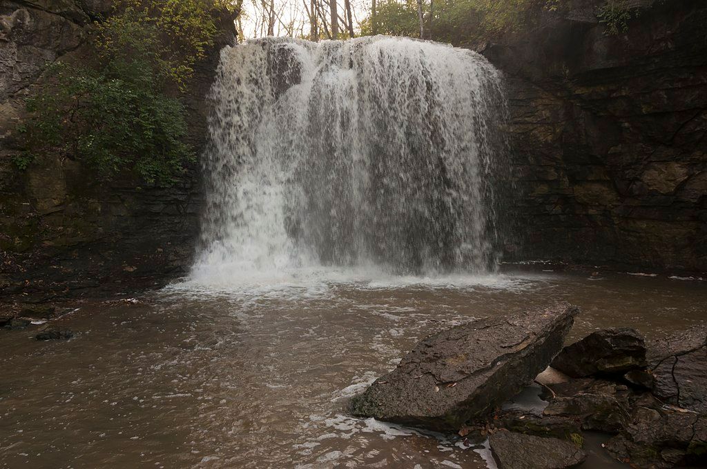 Near view of hayden falls