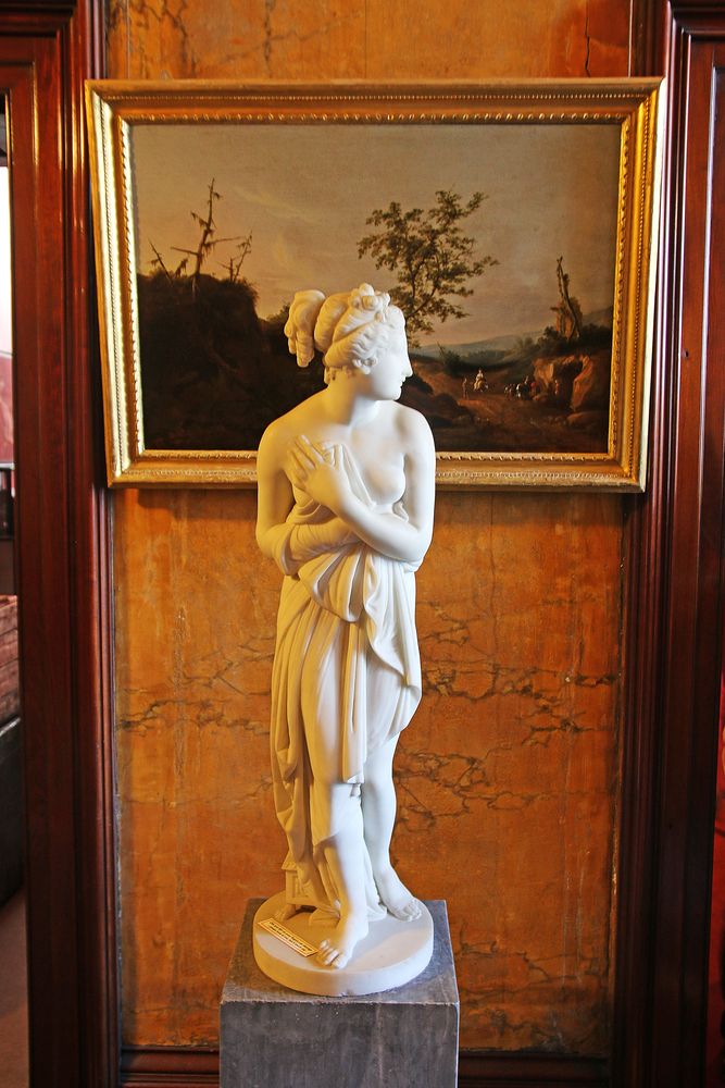A statue in Brodsworth Hall