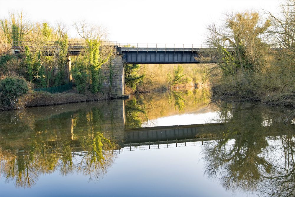 View of a bridge at Sprotbrough Flash Nature Reserve