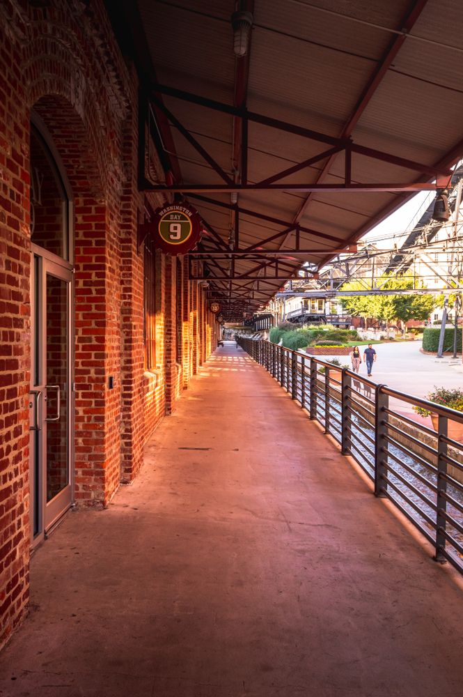 A corridor at American Tobacco Campus