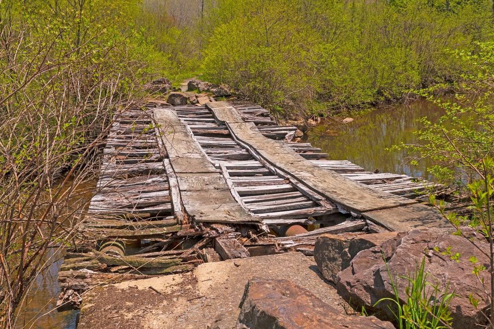 Short footbridge at Canaan Valley National Wildlife Refuge