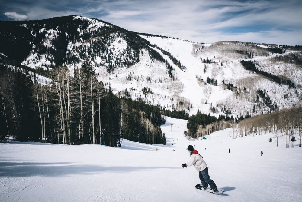 A person skiing at Beaver Creek Ski Resort
