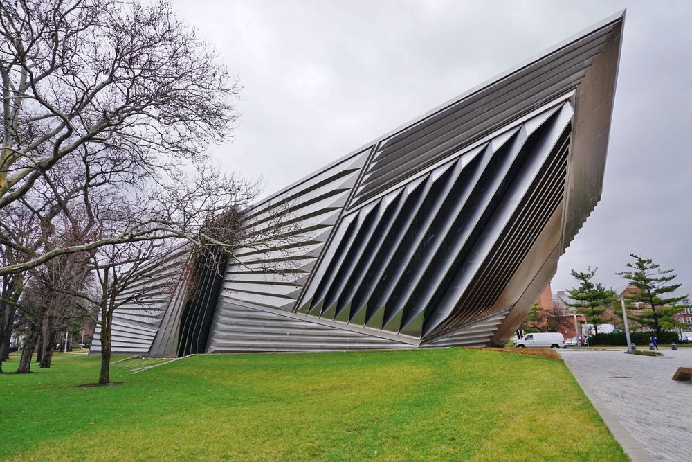 Exterior of the unique building of Eli and Edythe Broad Art Museum.