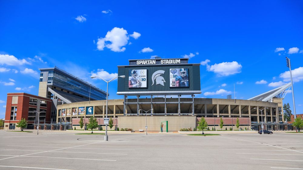 Exterior of the Spartan Stadium.