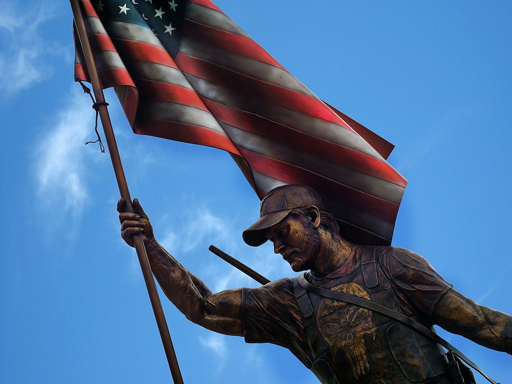 Top half of the Chris Kyle Memorial