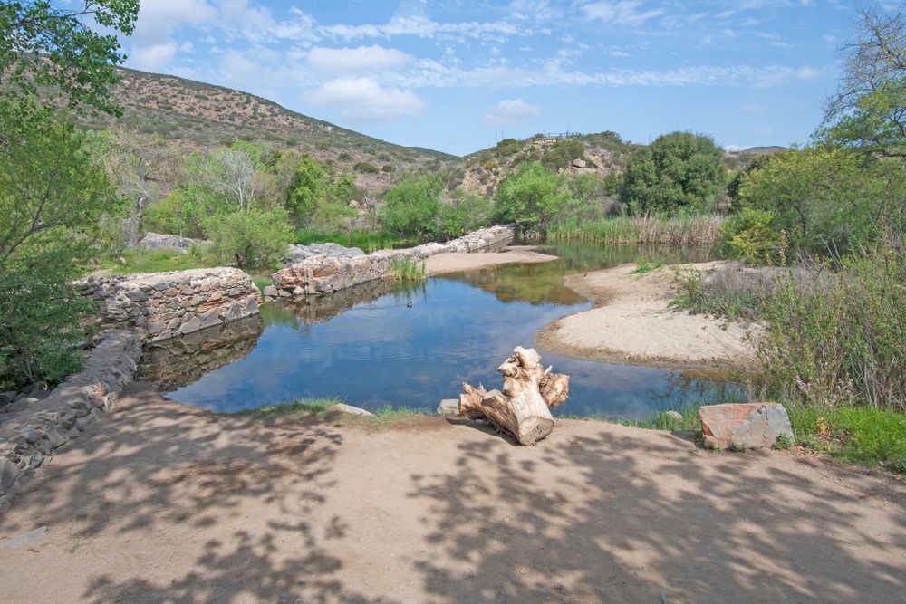 The waters of the Old Mission Dam